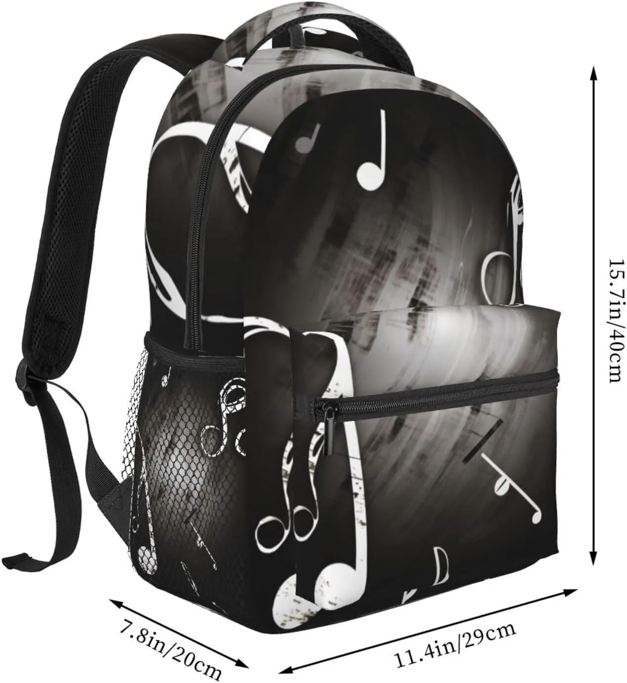 Music Notes Backpack for Men Women Casual Daypack Laptop Backpack Computer Bag Travel Laptop Bag