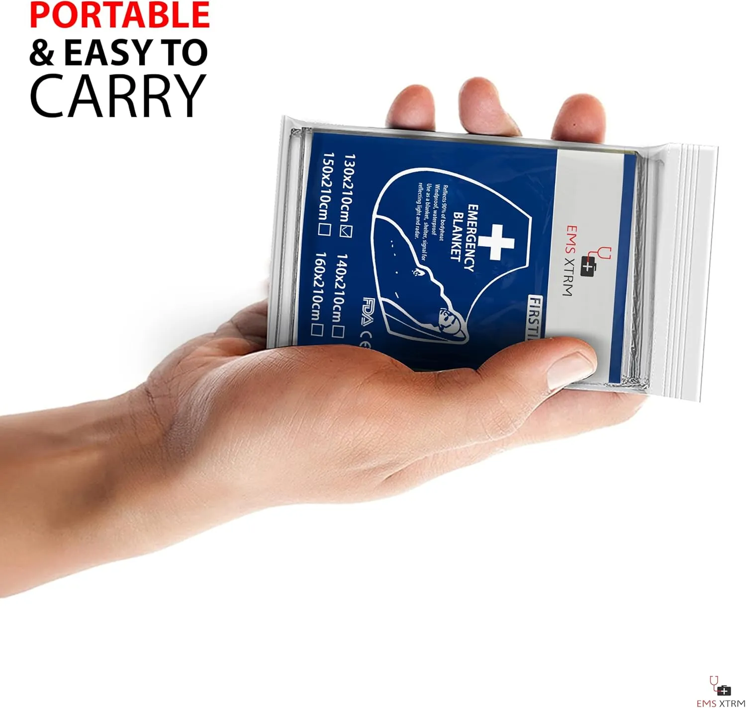 Mylar Emergency Blankets - Advanced Emergency Survival Blanket, Bulk Multi-Pack Options, Ideal for First Response and Outdoor Use, Emergency Space Blanket (10)