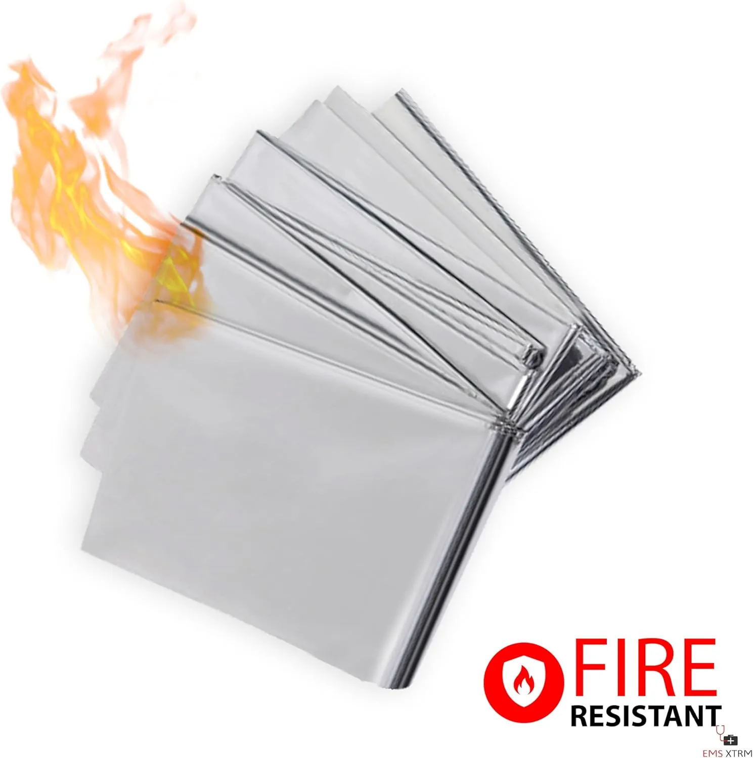 Mylar Emergency Blankets - Advanced Emergency Survival Blanket, Bulk Multi-Pack Options, Ideal for First Response and Outdoor Use, Emergency Space Blanket (10)