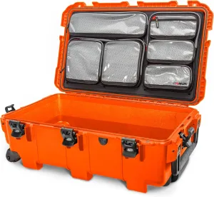 Nanuk 962 Survival Gear Storage Case w/Wheels and Lid Organizer-for Preppers, Survivalist, First Aid and Emergencies - Waterproof, Dustproof, and Impact Resistant-Empty (Orange)