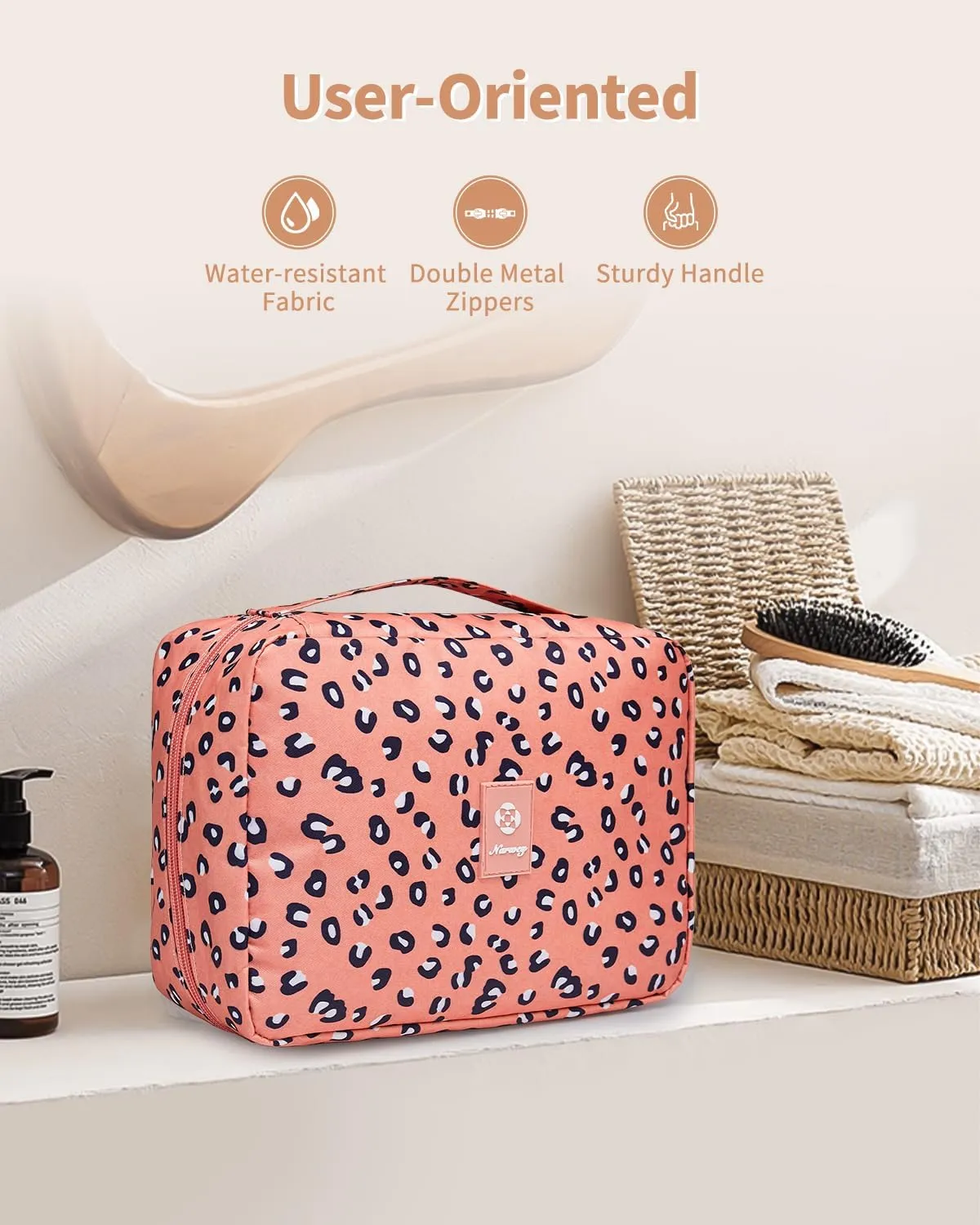 Narwey Hanging Travel Toiletry Bag Cosmetic Make up Organizer for Women and Girls Waterproof