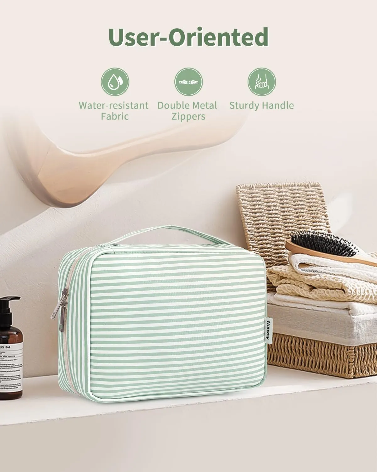 Narwey Hanging Travel Toiletry Bag Cosmetic Make up Organizer for Women and Girls Waterproof
