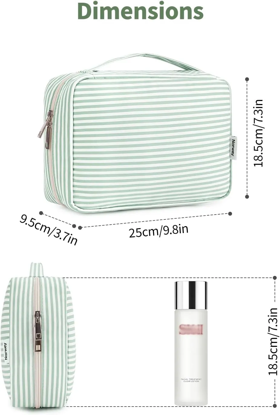 Narwey Hanging Travel Toiletry Bag Cosmetic Make up Organizer for Women and Girls Waterproof