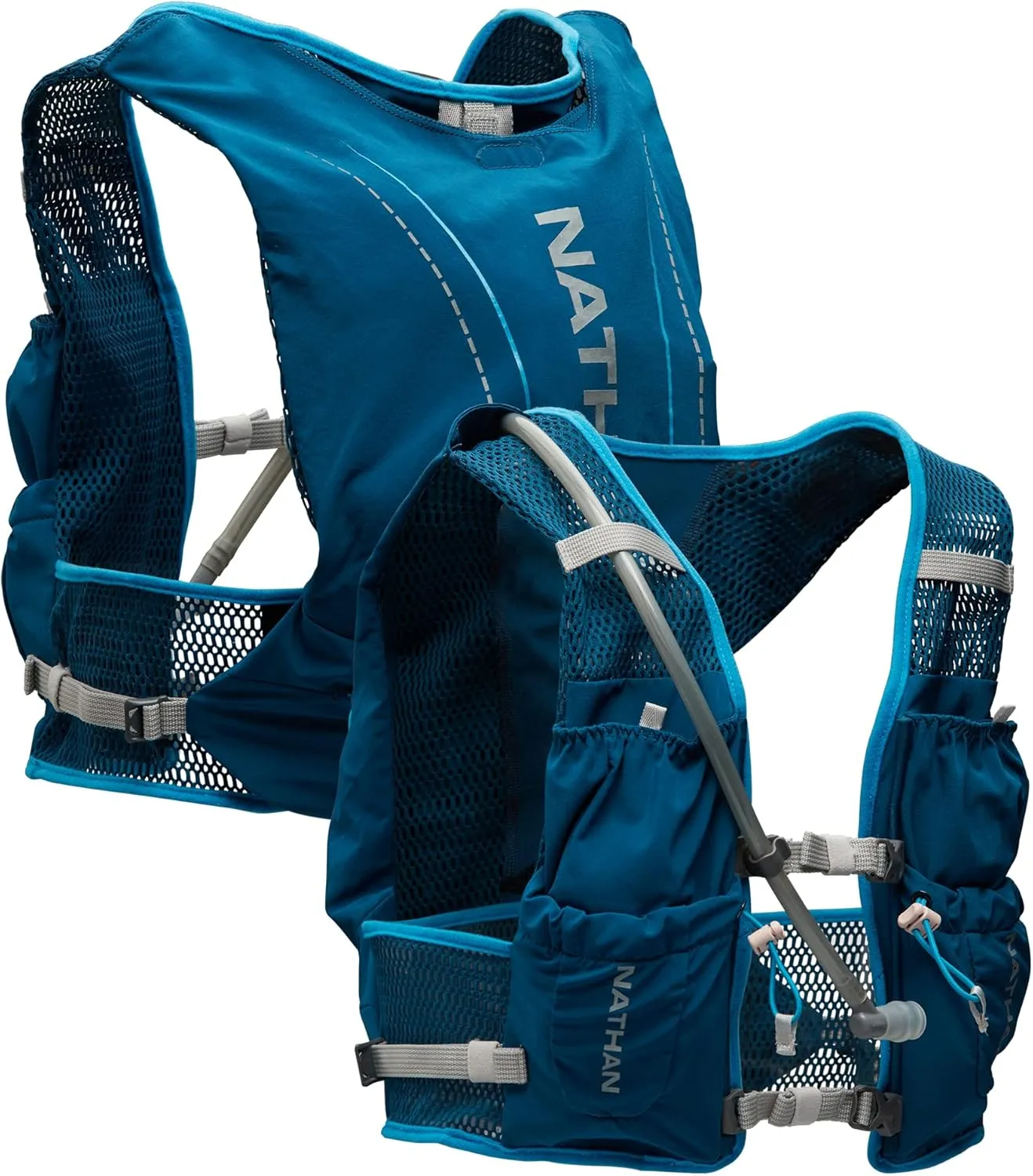 Nathan VaporAir Lite 4 Liter Vest & Hydration Pack with 2L Bladder, Front Water Bottle Pockets, Soft & Breathable Material for Comfort