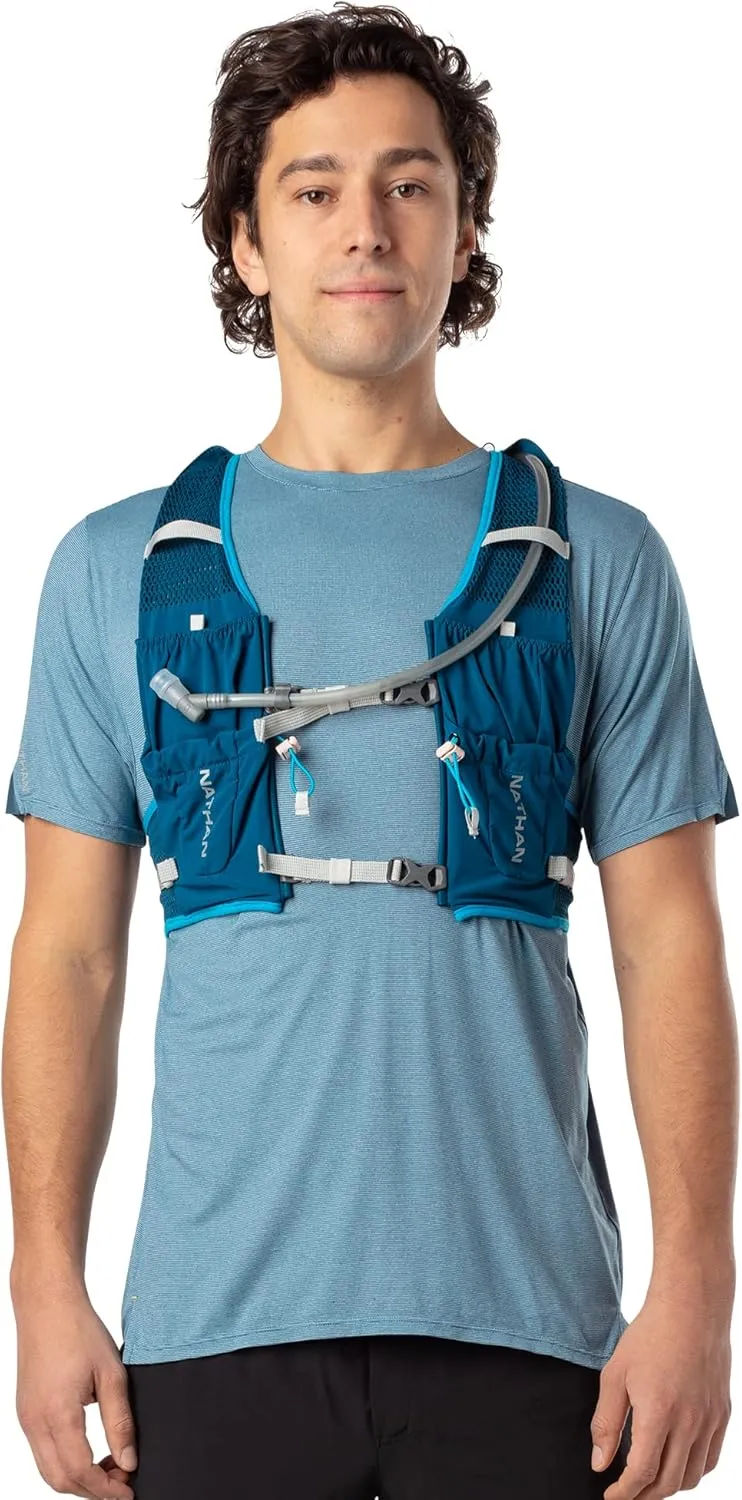 Nathan VaporAir Lite 4 Liter Vest & Hydration Pack with 2L Bladder, Front Water Bottle Pockets, Soft & Breathable Material for Comfort