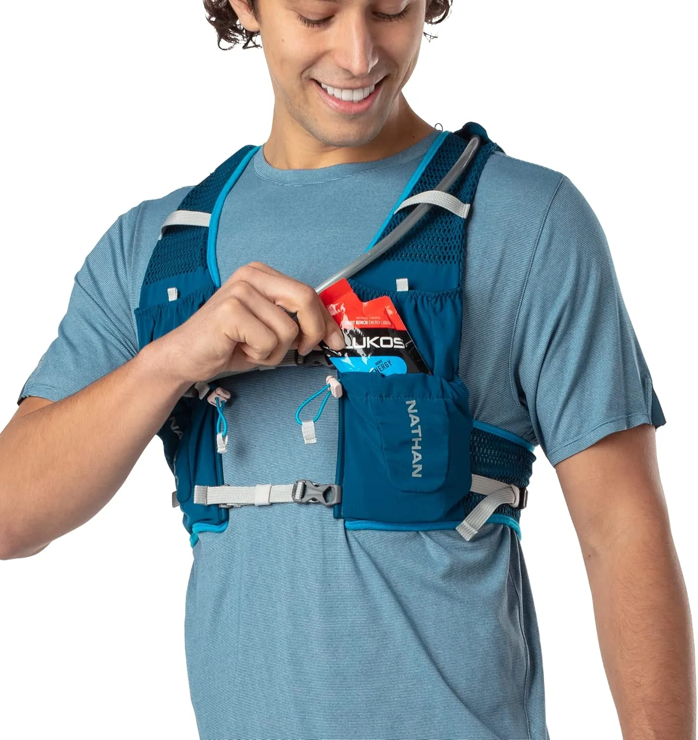 Nathan VaporAir Lite 4 Liter Vest & Hydration Pack with 2L Bladder, Front Water Bottle Pockets, Soft & Breathable Material for Comfort