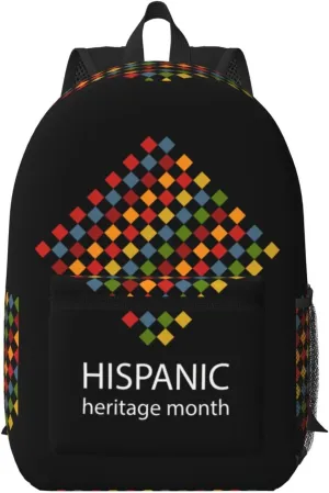 National Hispanic Heritage Month Backpack for Worker Business Hiking Travel Shoulders Bag Fashion Backpack