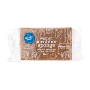 Natural Value Walnut Scrubber Sponge