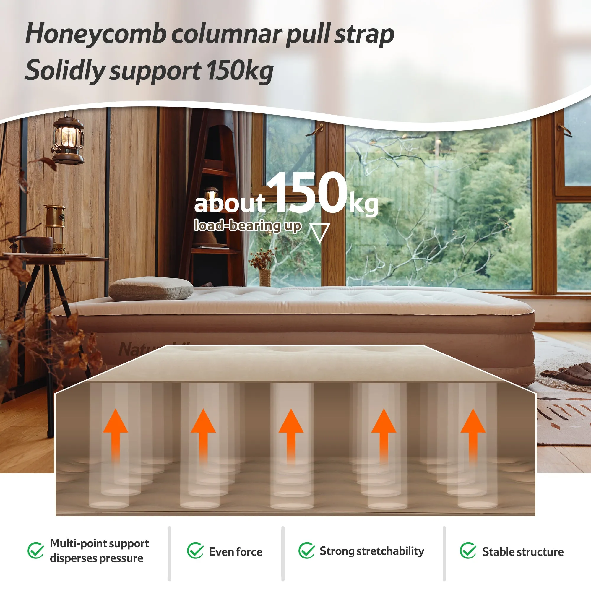 Naturehike Built-In Pump Rich selection Khaki C36 Mattress Tailored selection Inflatable