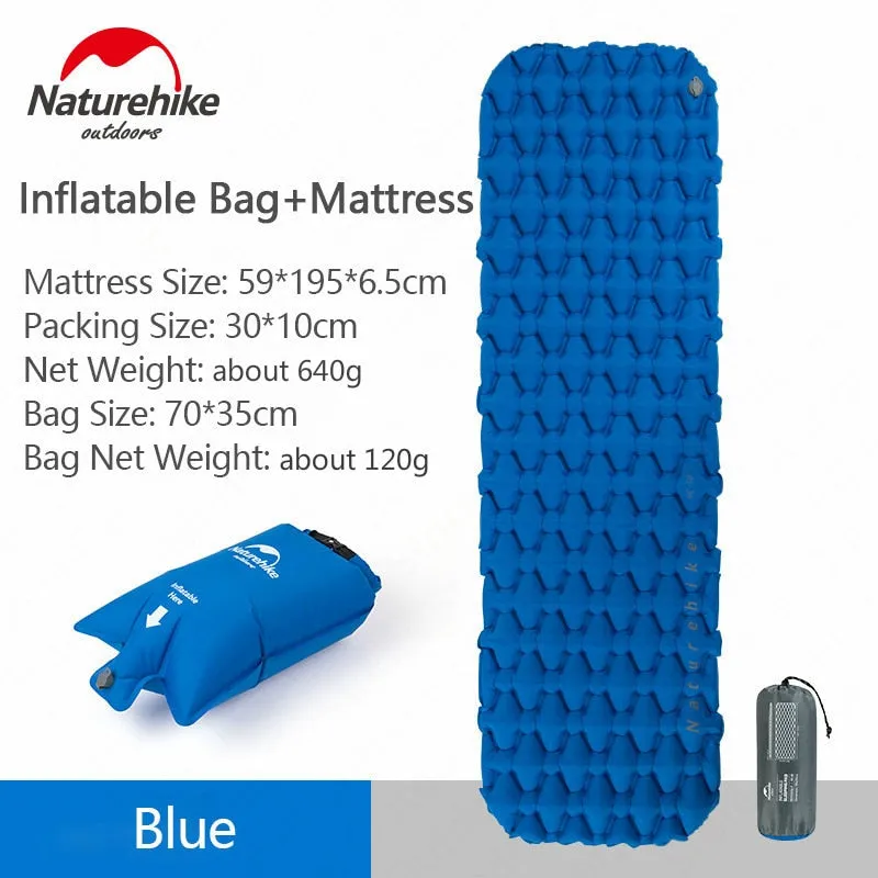 Naturehike Nylon TPU Sleeping Pad Lightweight Moisture-proof Air Mattress Portable Inflatable