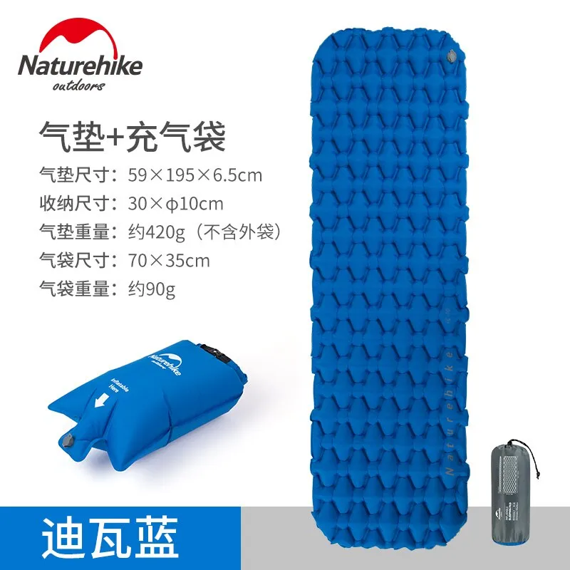 Naturehike Nylon TPU Sleeping Pad Lightweight Moisture-proof Air Mattress Portable Inflatable