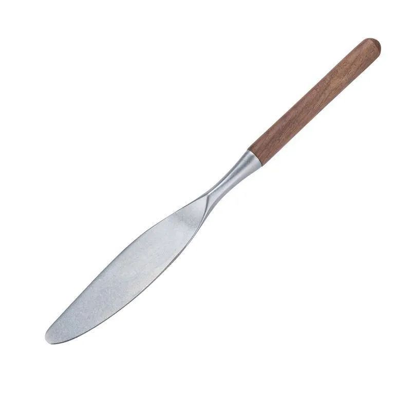 Naturehike Outdoor Stainless Steel Wooden Knife Fork Spoon Dinnerware Set