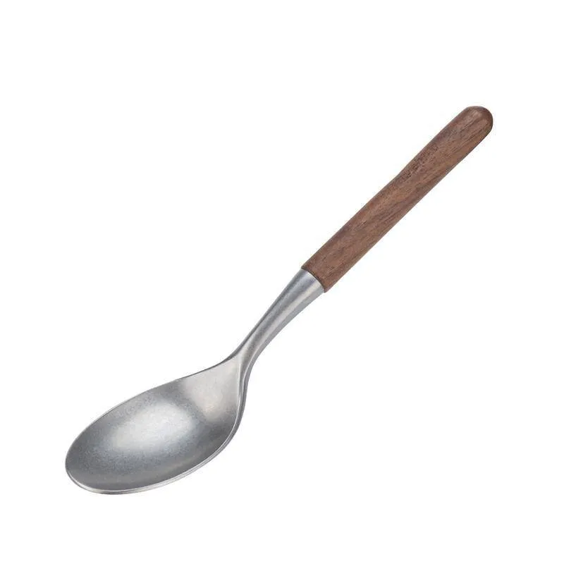 Naturehike Outdoor Stainless Steel Wooden Knife Fork Spoon Dinnerware Set