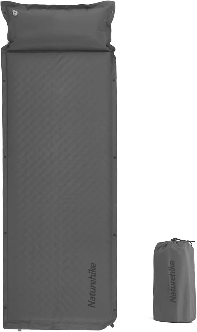 Naturehike Sleeping Pad, 2.4 inch Thick Self Inflating Sleeping Pad for Camping, Durable Camping Mattress Connectable with Multiple, Lightweight Sleeping Mats for Backpacking, Tent, Hammock, Hiking