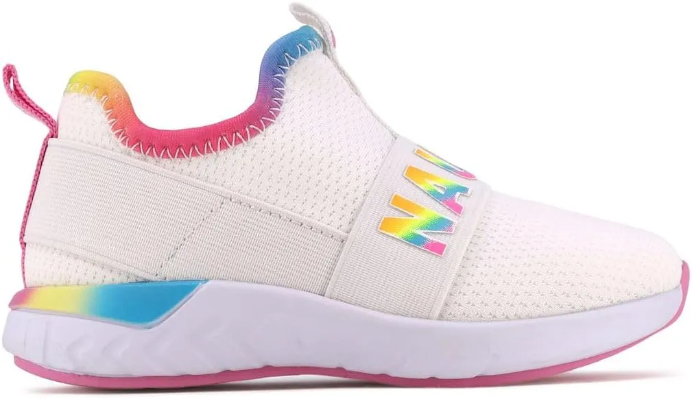 Nautica Girls' Slip-On Sneaker - Athletic Running Kids' Shoe for Walking, Running, Tennis, and Sports (Toddler/Little Kid)