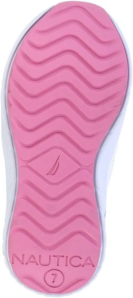Nautica Girls' Slip-On Sneaker - Athletic Running Kids' Shoe for Walking, Running, Tennis, and Sports (Toddler/Little Kid)