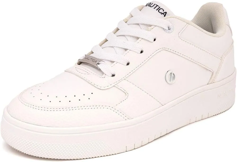 Nautica Women’s Lace-Up Fashion Sneakers – Low-Top Casual Walking & Tennis Shoes with Platform or Regular Heel