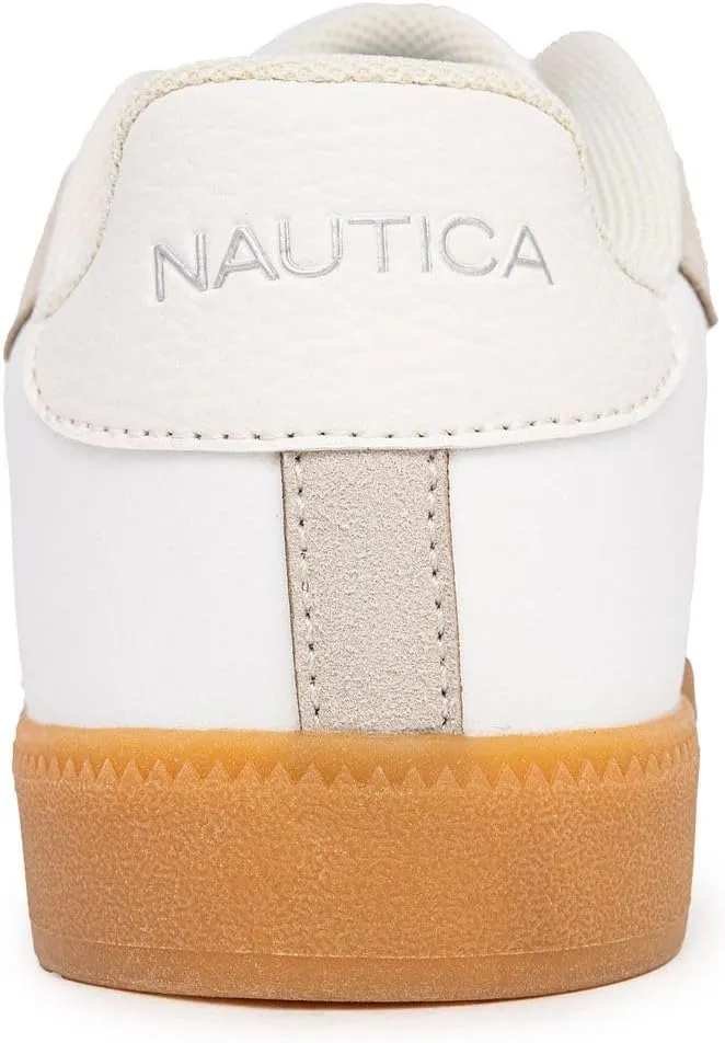 Nautica Women’s Lace-Up Fashion Sneakers – Low-Top Casual Walking & Tennis Shoes with Platform or Regular Heel