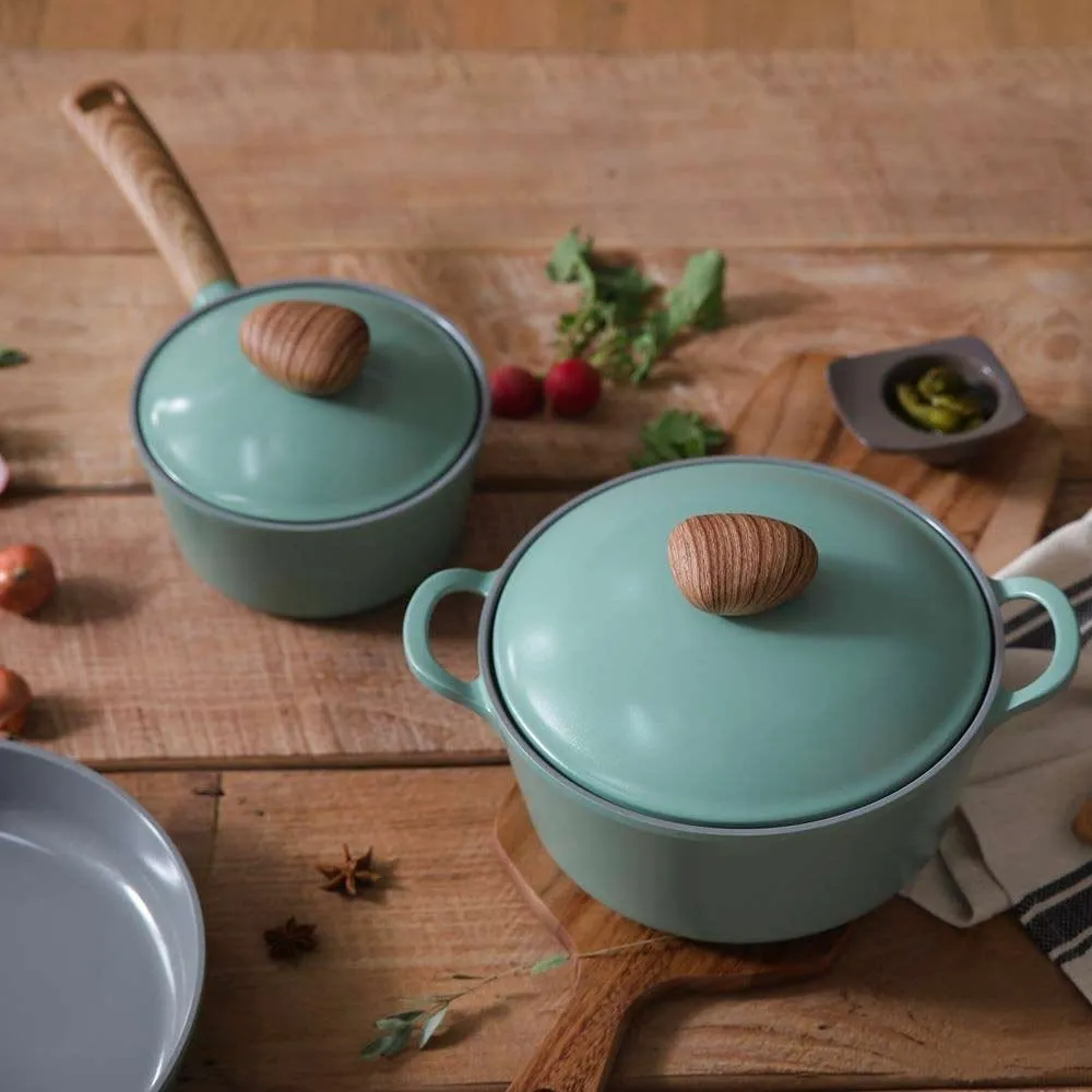 Neoflam Retro High Casserole Pot 26cm 5.5L - Green Demer