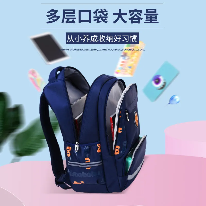 New Children's Schoolbag Lightweight Breathable Large Capacity Backpack for Primary and Secondary School Boys Custom Wholesale Factory Direct Sales