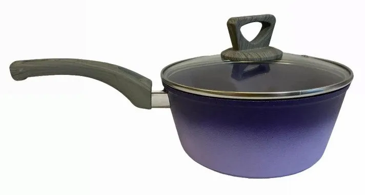 NEWARE bigger PURPLE Terracotta 10 Piece Cooking Set with GRIDDLE / Batería mas GRANDE de 10 piezas de Terracotta MORADO con COMAL