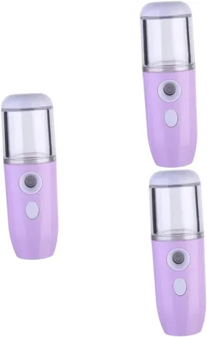 NOLITOY 3pcs Compact Nano Facial Mister USB Rechargeable Moisturizing Spray Device for Deep Skin Hydration Lightweight and Portable Beauty Tool Go Skincare