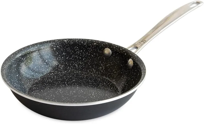 Nordic Ware Basalt Aluminum Saute Skillet and Lid Set, 8-Inch, Ceramic Coating