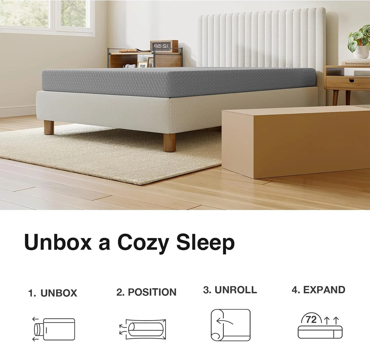 Novilla 6 Inch Twin Mattress in a Box, Cooling Twin Memory Foam Mattress for Pressure Relieving, Supportive Foam & Breathable Fabric, CertiPUR-US Certified Bed Mattresses for Kid & Adult