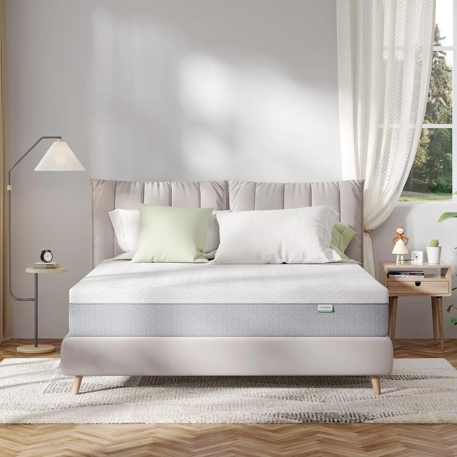 Novilla Memory Foam Mattress Queen, Queen Size Mattress 10 inch with Gel Foam for Comfortable Sleep & Pain Relief & Body Support, CertiPUR-US Certified