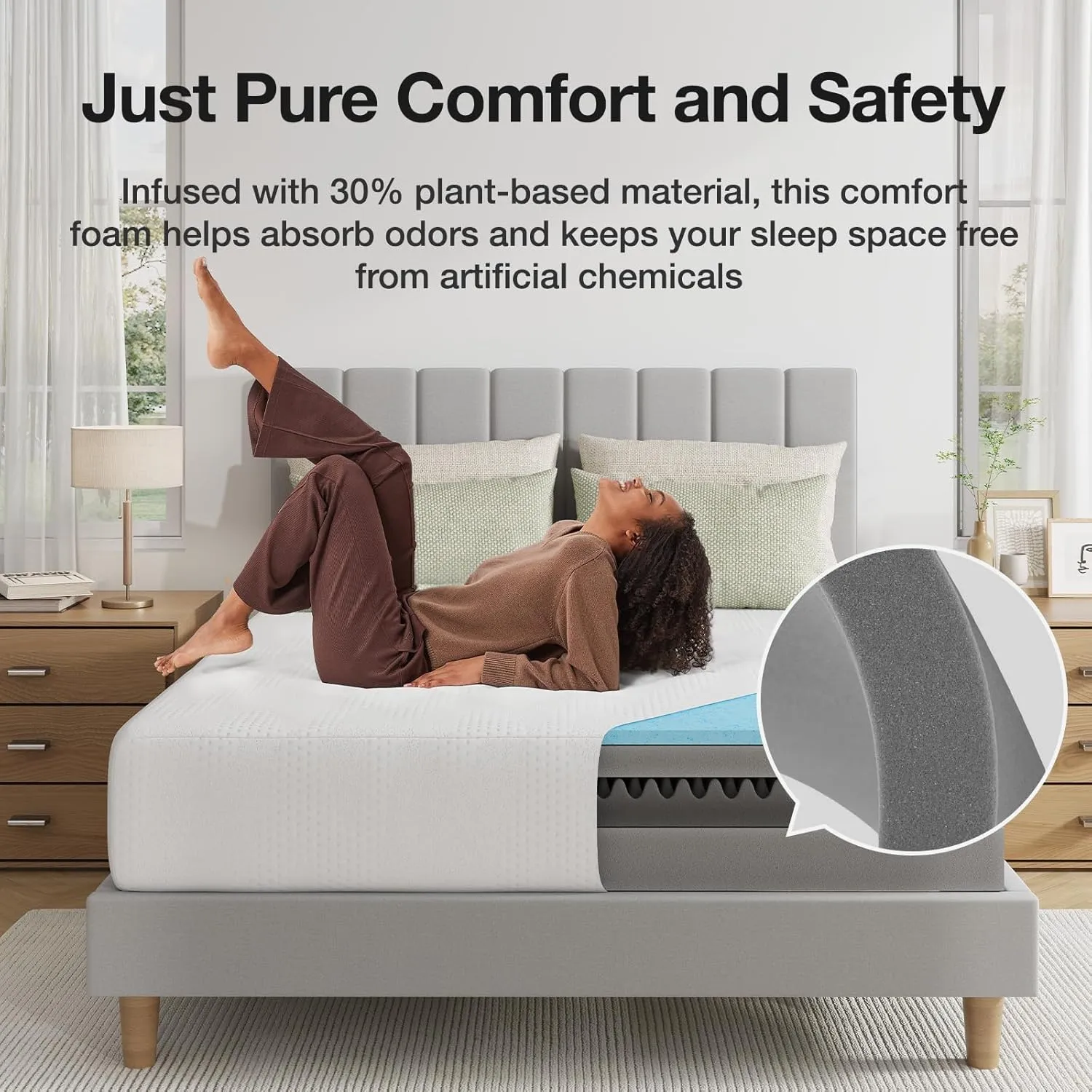 Novilla Queen Mattress, 10 Inch Queen Size Mattress in a Box, Gel Memory Foam Mattresses for Comfort Sleep, Cooling Night Sleep & Pressure Relief, CertiPUR-US Certified