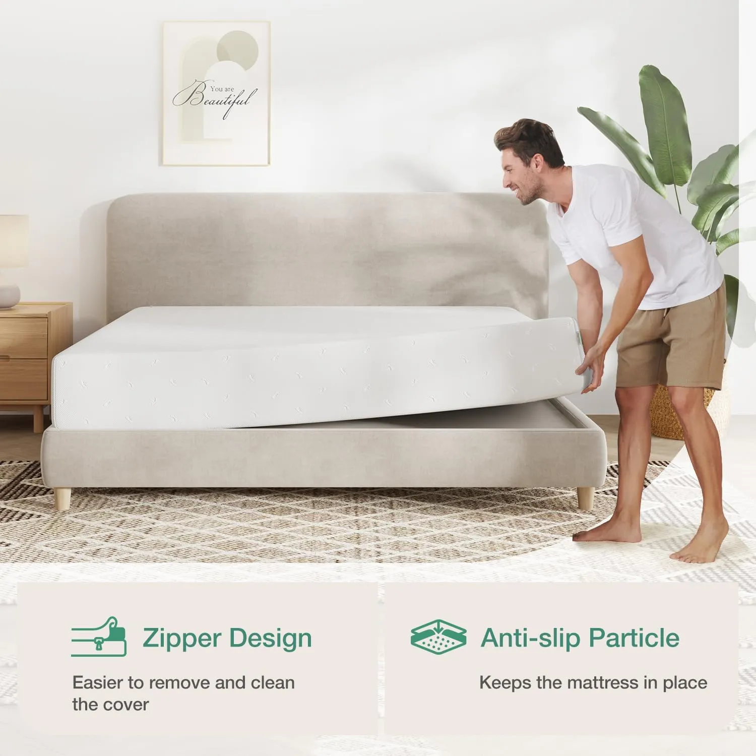 Novilla Queen Mattress, 12 Inch Queen Memory Foam Mattress for Supportive & Pressure Relief, Removable Washable Cover,CertiPUR-US Certified Mattresses in a Box, Firm