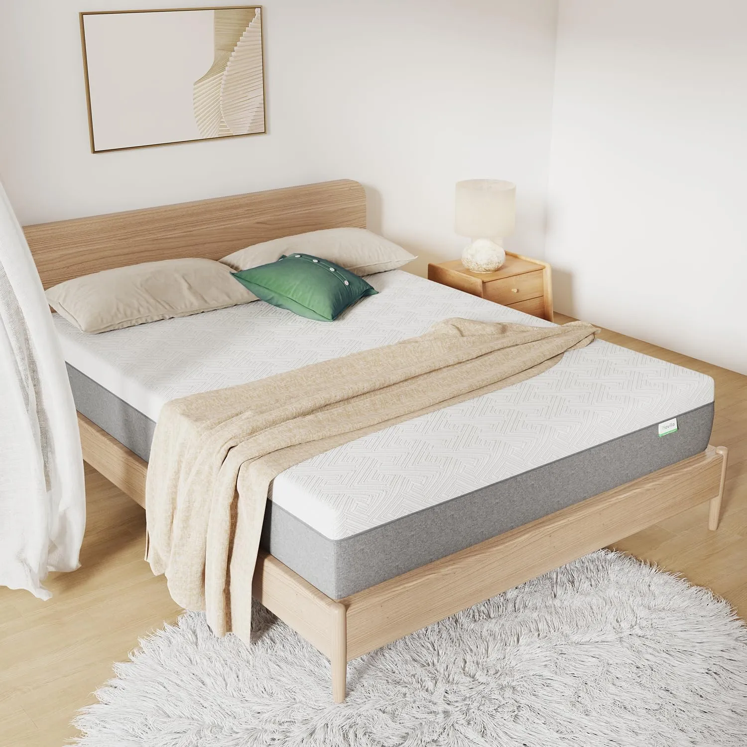 Novilla Twin Mattress, 6-Inch Gel Memory Foam Mattress for Cool Night Sleep & Pressure Relief, Medium Firm Twin Size in a Box, Bliss