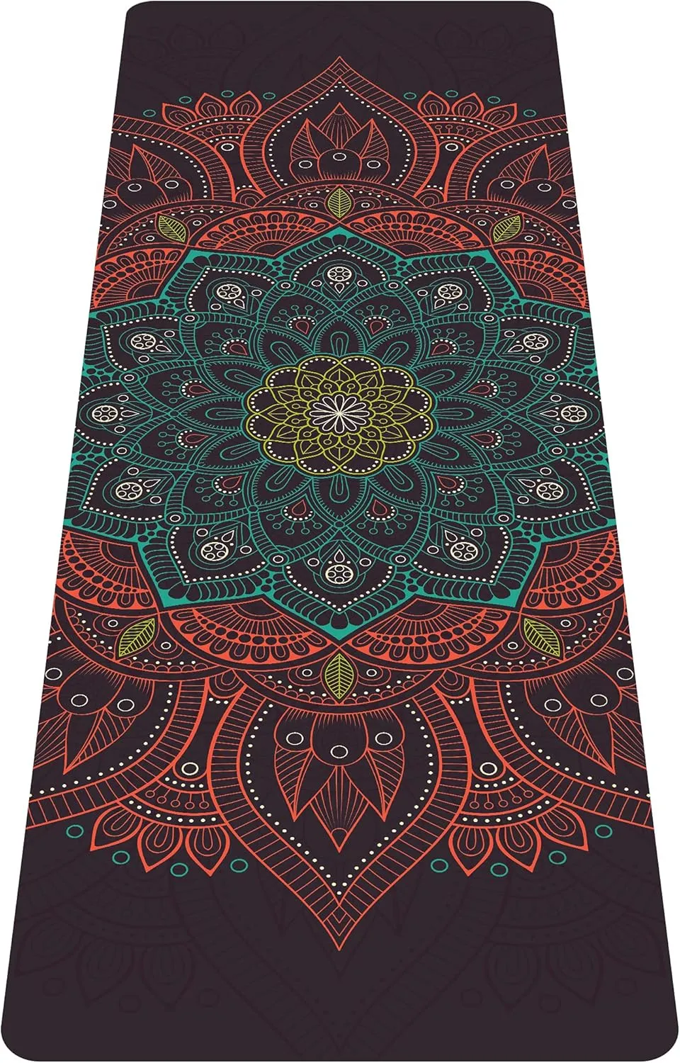 nuveti Printed Travel Yoga Mat-1/16 Inch Thick Non Slip Fitness Workout Mat with Carrying Bag, Foldable Lightweight Suede & Natural Rubber Yoga Mat for Yoga Pilates and Fitness 72" L x 24" W x 1.5mm