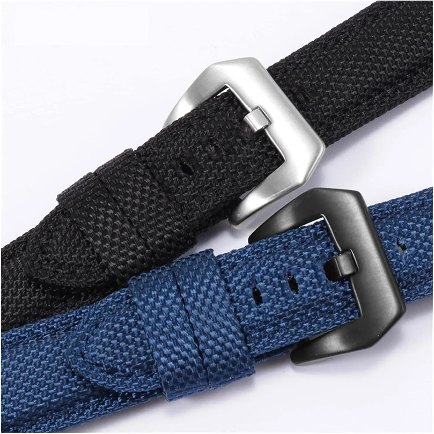 Nylon Waterproof Sport Watchband 22 24 26mm Black Brown Strap Compatible With Panera- Diesel Men's Leather Wristband