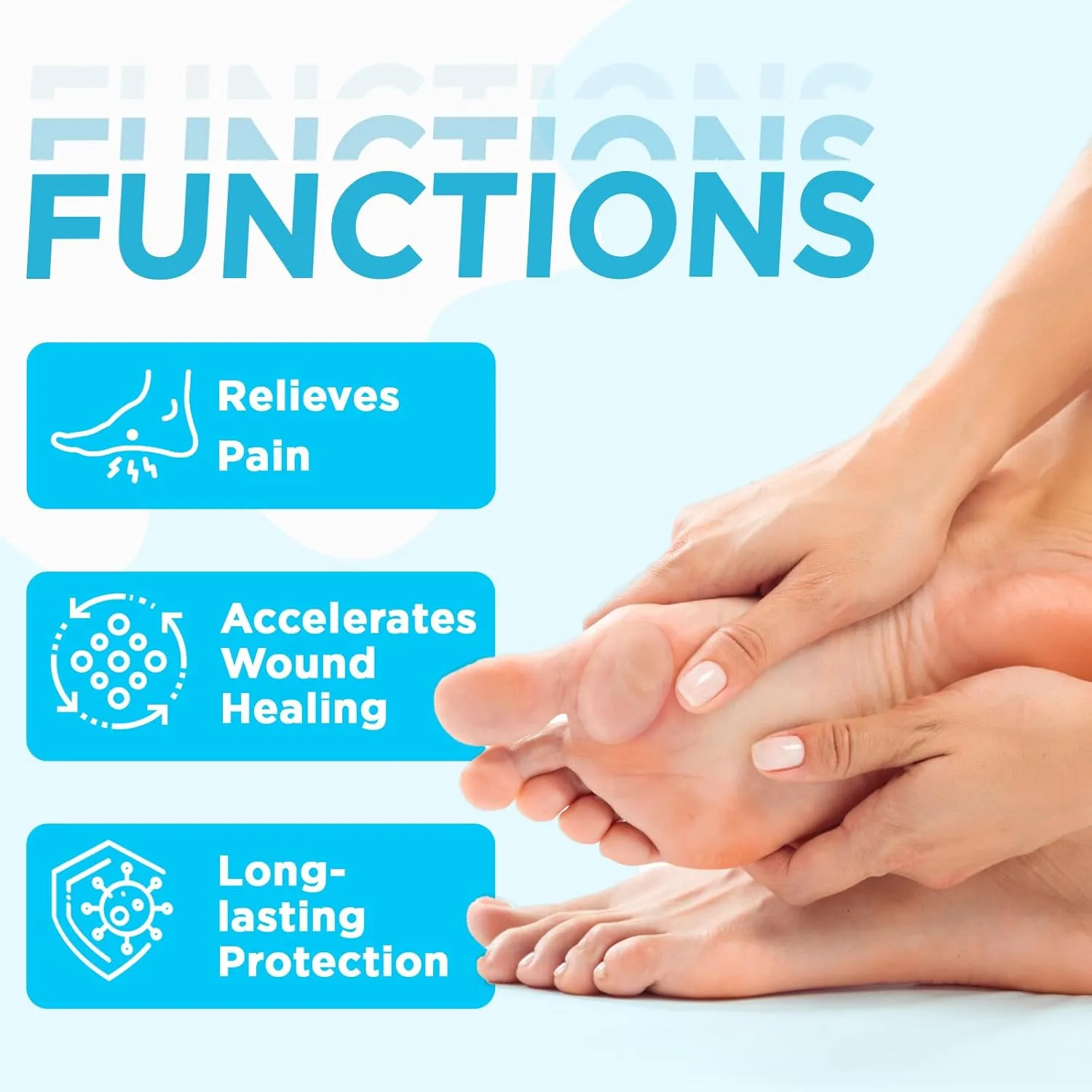 OK TAPE Blister Bandage,Waterproof Blister Prevention for Heel,20 Count(1.46in x 2.16in-5pcs,1.1in x 2.72in-5pcs,0.79in x 2.36in -10pcs)