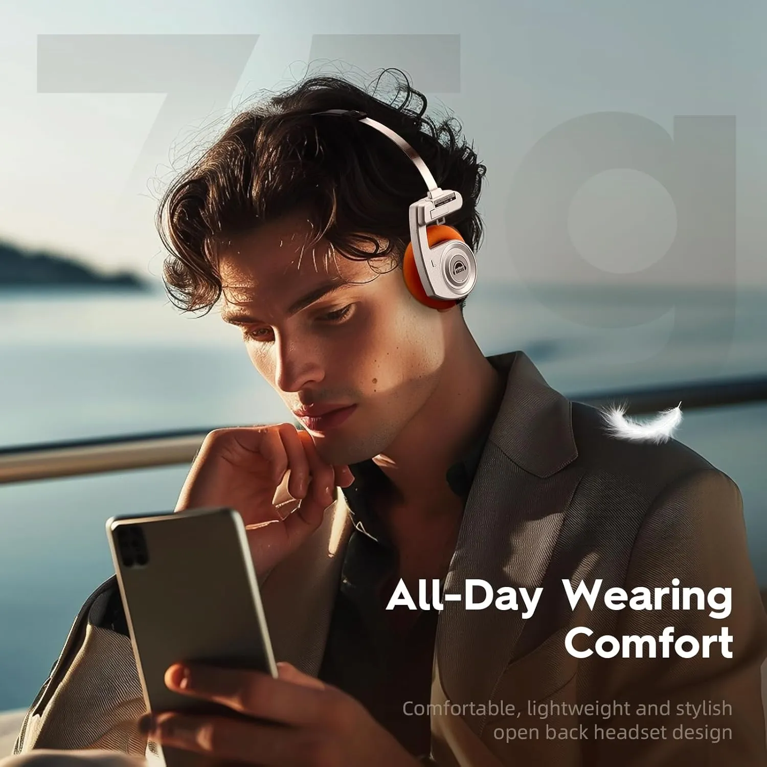okcsc Classic Retro Headphones, Retro Style, BT Wireless On-Ear Headsets, Ultra Lightweight Retro Headsts/40mm Class Composite Film/80s 90s Design/BT 5.3 & Wired Two Connection Modes, BT/Silver