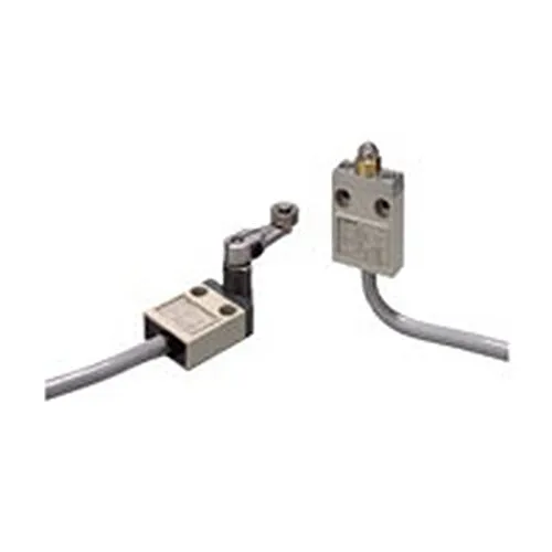 Omron D4C-1620 Compact Enclosed Limit Switch, Roller Lever, SJT(O) Cable, 5A at 250VAC and 4A at 30VDC Rated Current, 3m Cable Length