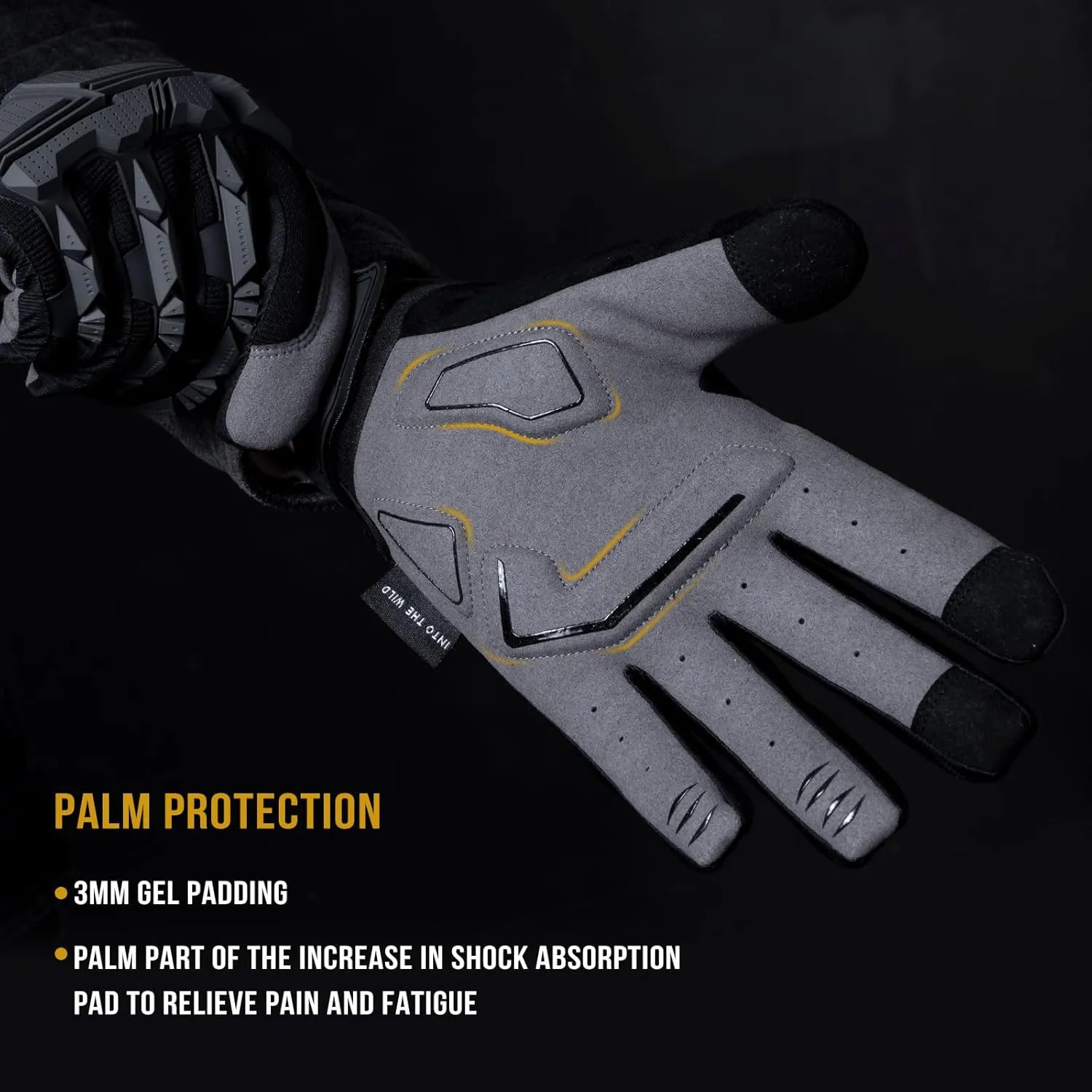 OneTigris Motorcycle Gloves for Men With Soft Palm Pads, Touchscreen for Riding, Paintball, Cycling, Work, Hunting, Hiking, Camping, and Climbing