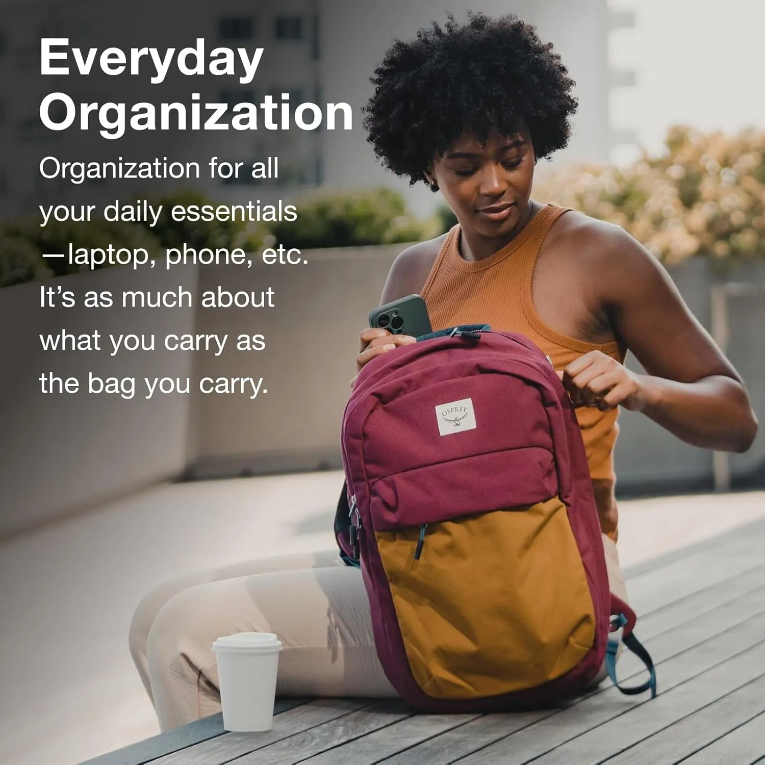 Osprey Arcane XL Day Commuter Backpack, Earl Grey/Sandy Grey Heather