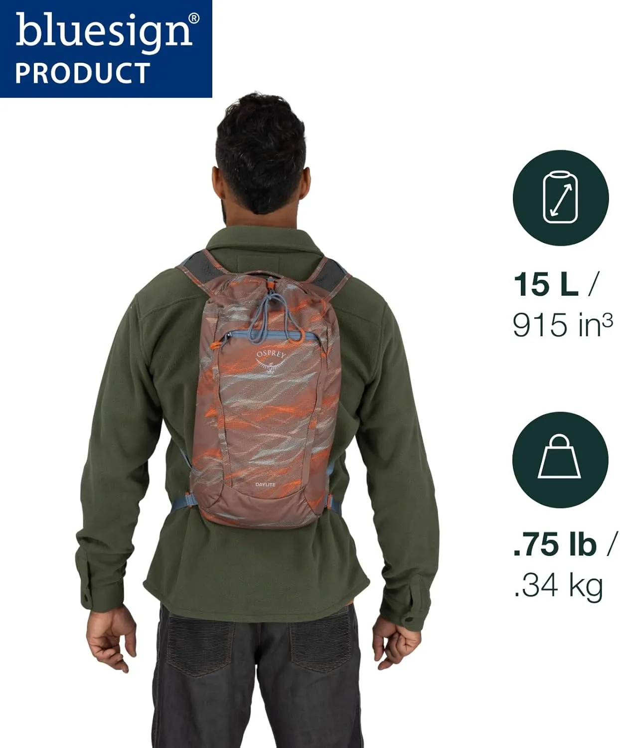 Osprey Daylite Cinch Backpack, Night Shift Blue