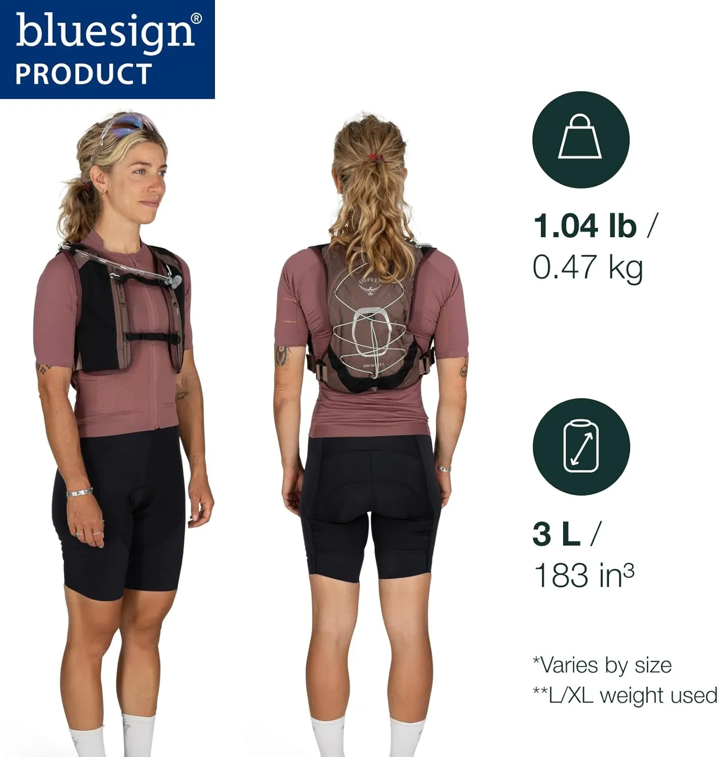 Osprey Escapist Velocity 3L Bike Vest Hydration Backpack with Hydrualics Reservoir