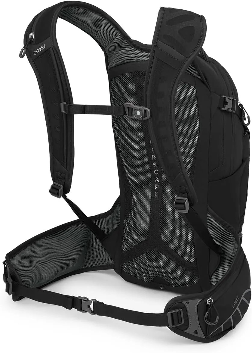 Osprey Raptor 14L Men's Biking Backpack with Hydraulics Reservoir, Black/Tungsten, Extended Fit