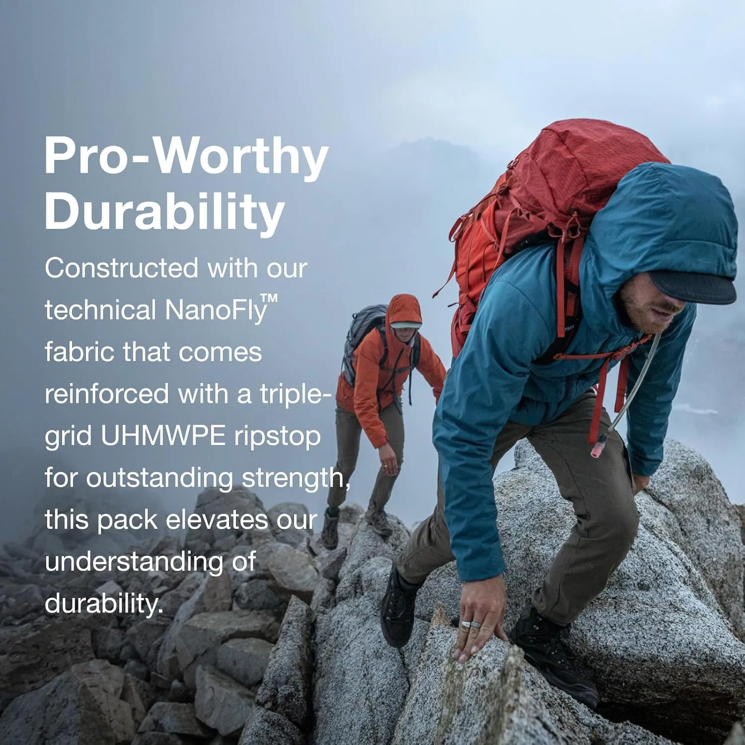 Osprey Talon Pro 40L Men's Hiking Backpack with Hipbelt, Silver Lining, L/XL