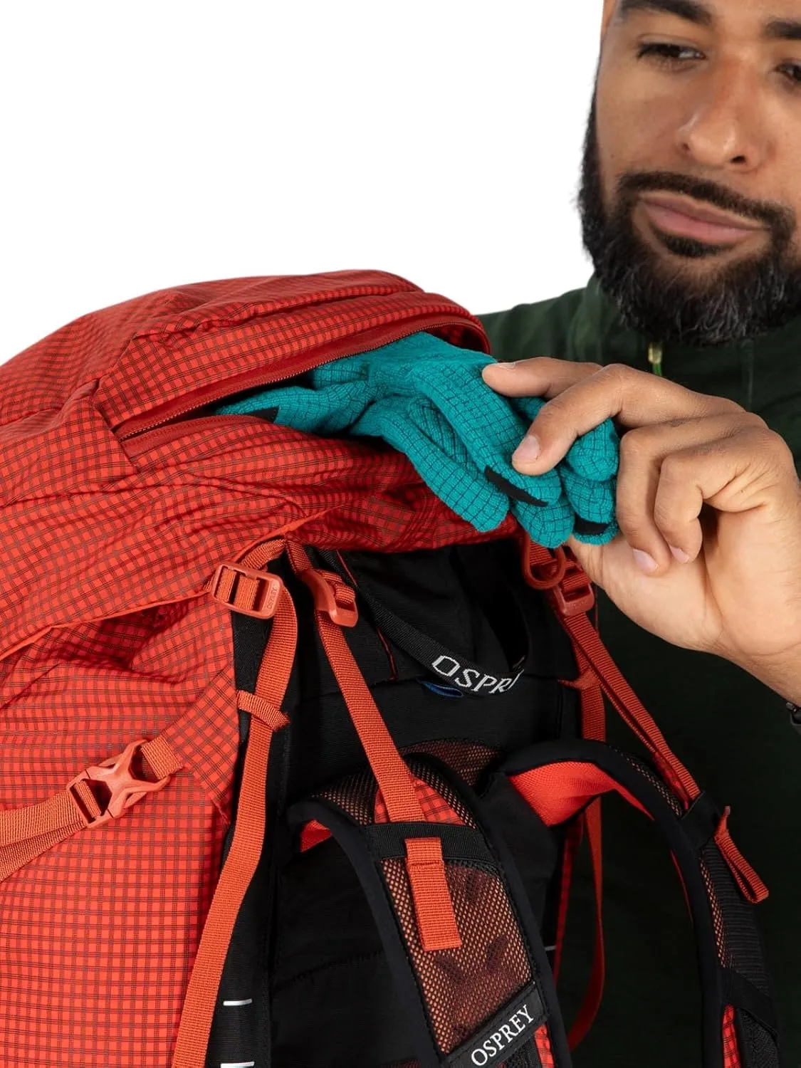 Osprey Talon Pro 40L Men's Hiking Backpack with Hipbelt, Silver Lining, L/XL