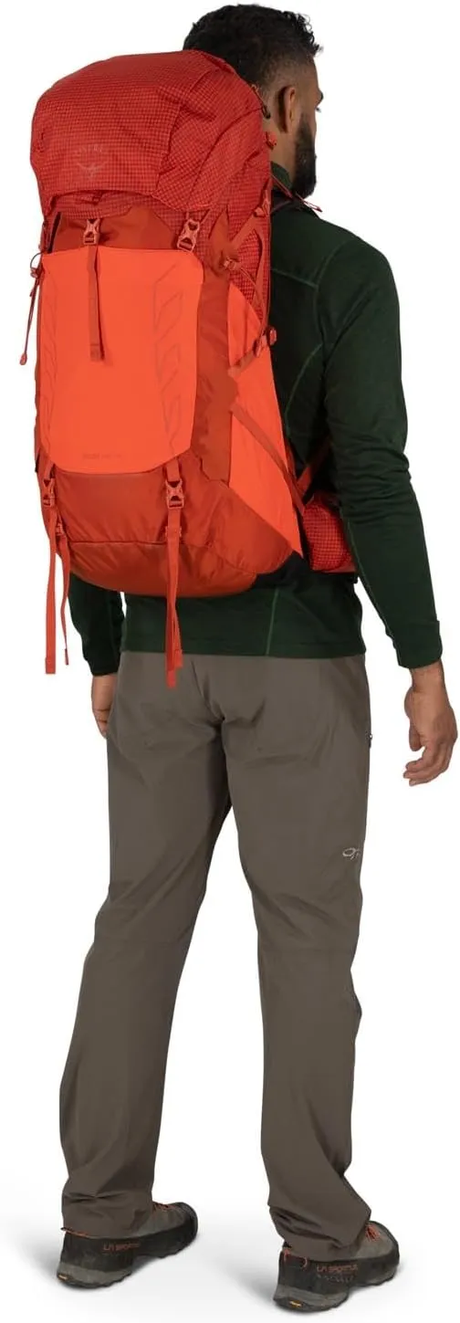 Osprey Talon Pro 40L Men's Hiking Backpack with Hipbelt, Silver Lining, L/XL
