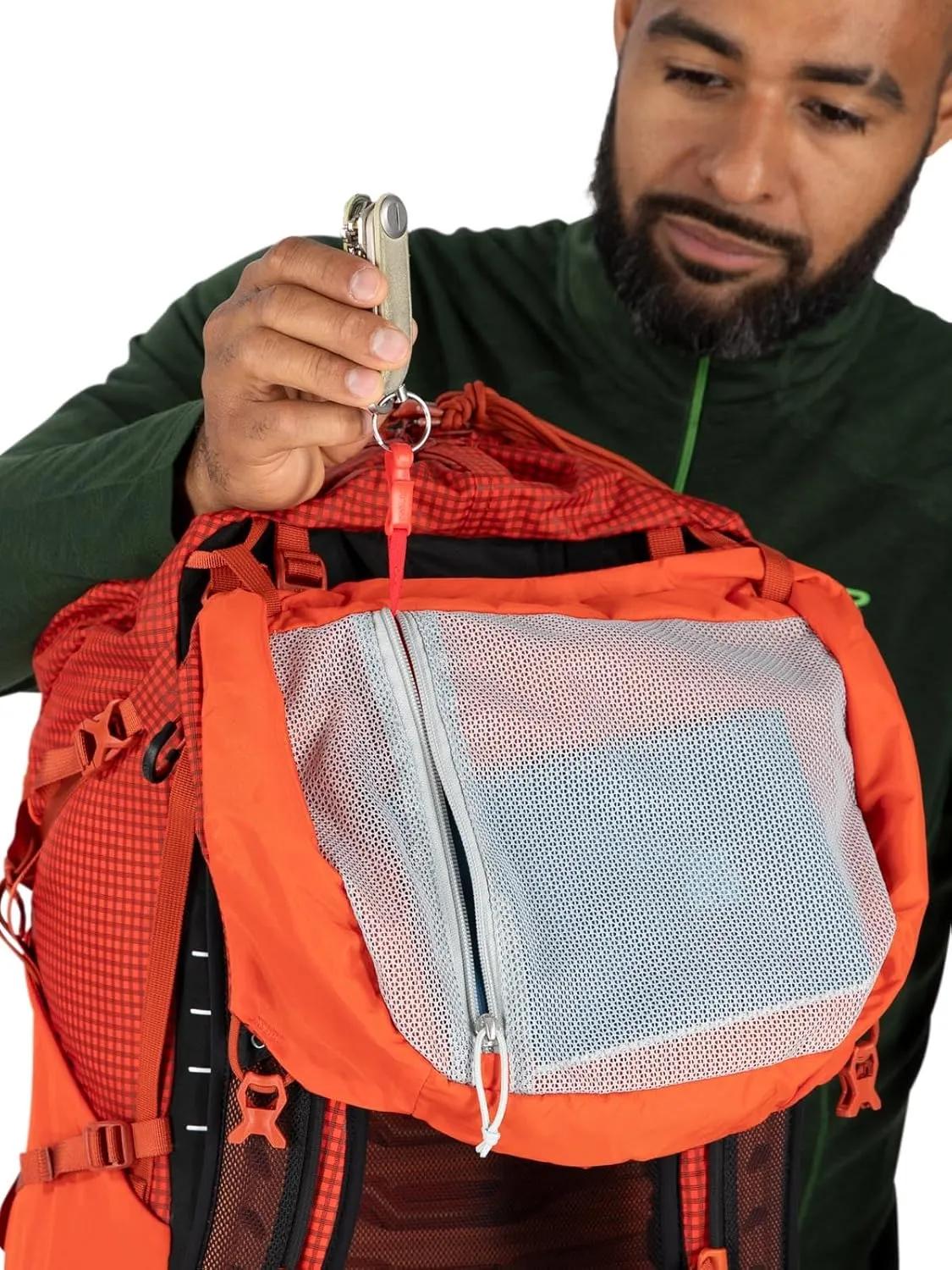 Osprey Talon Pro 40L Men's Hiking Backpack with Hipbelt, Silver Lining, L/XL