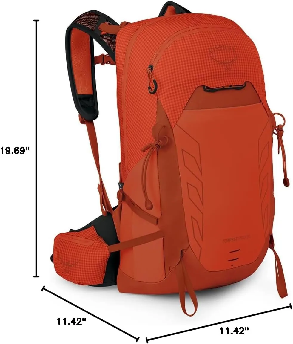 Osprey Tempest Pro 20L Women's Hiking Backpack with Hipbelt, Mars Orange