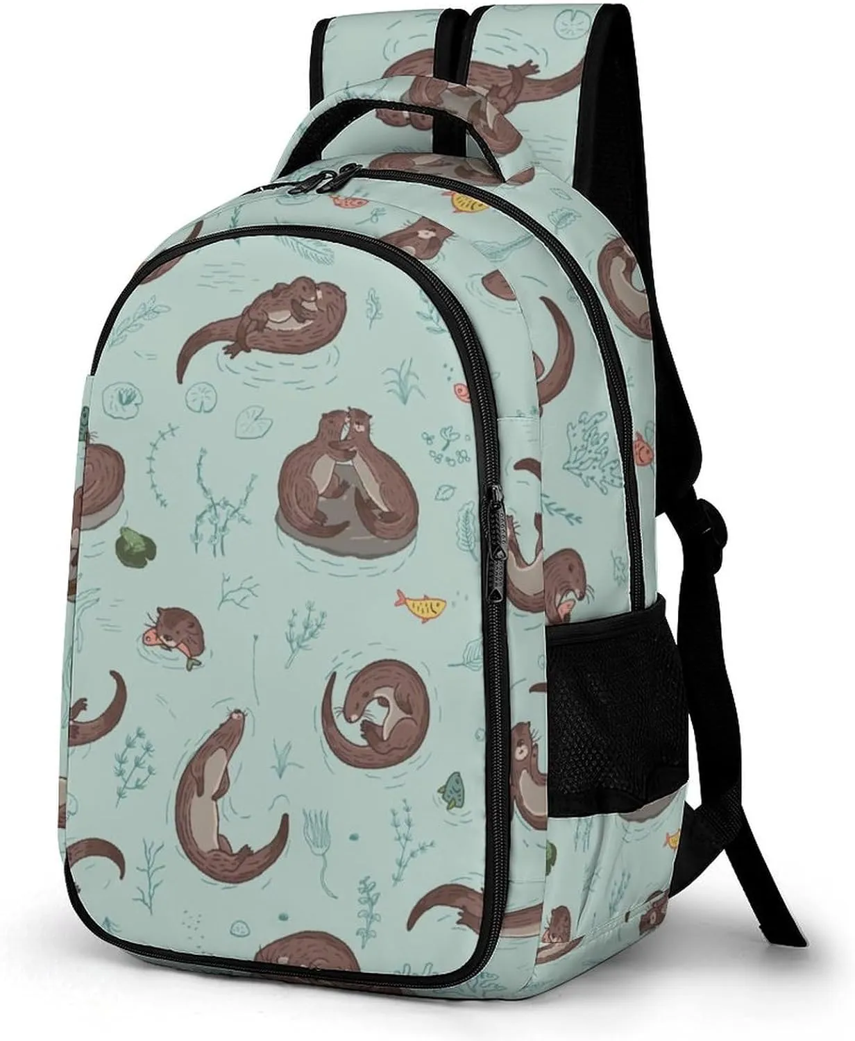 Otters Pattern Backpack for Worker Teacher Business Hiking Travel Bag Shoulders Bag