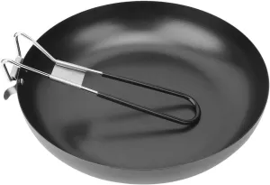 Outdoor Camp Fry Pan Folding Handle Stainless Outdoor Portable Pan Foldable Camping Cookware Non Stick Pan Cooking Frying Camping Picnic Hiking Utensils