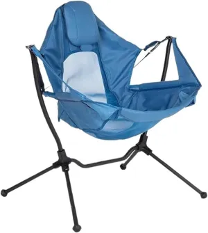 Outdoor Folding Chair Breathable Mesh Moon Chair, Breathable Folding Chair, Fishing, Camping, Leisure Backpack Chair(Blue)